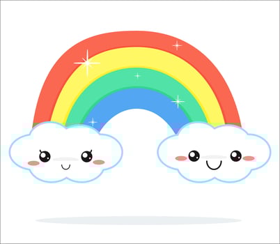 Weather forecast vector cute kawaii cartoon.