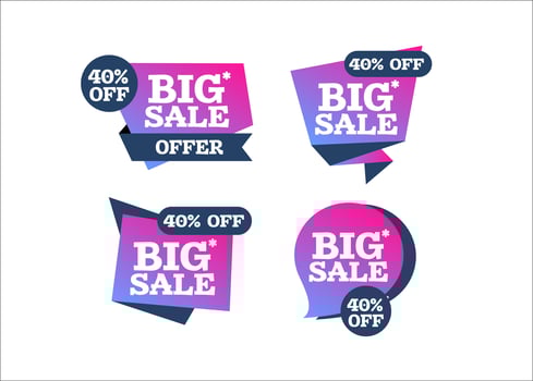 Exclusive shopping colorful concept ribbons vector