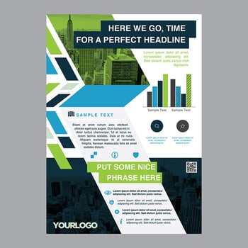 Colorful Business Fold Brochure vector