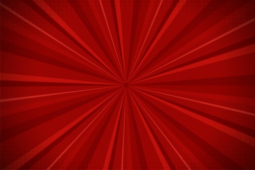 Red Abstract Comic Cartoon Sunlight Background. Vector Illustration Design.