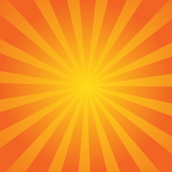 Orange Summer Abstract Comic Cartoon Sunlight Background. Vector Illustration.