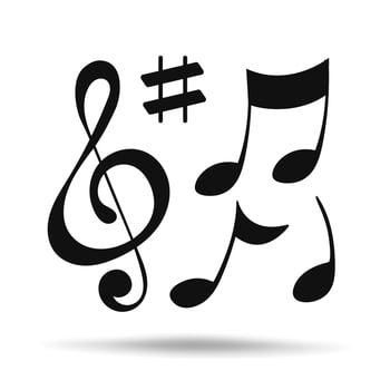 music note icon. vector Illustration design.