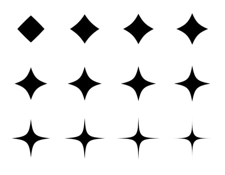 Sparkling star icon vector Flash light.