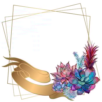 Gold wedding frame with peony flowers. Vector. vector