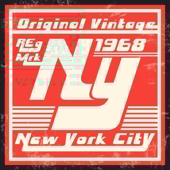 New York vintage stamp vector