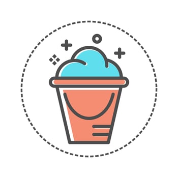 laundry basket icon. flat design vector