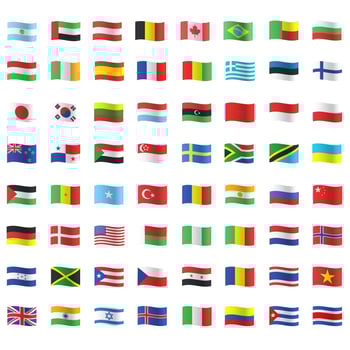 all country flags vector