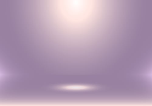 3D empty studio room show booth for designers with spotlight on purple gradient background. Display your product or artwork. vector