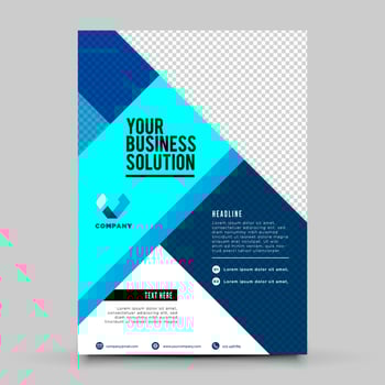 Blue Office Business Flyer vector