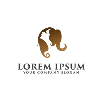 beautiful women Logos. Spa and Esthetics Cosmetics and beauty lo vector