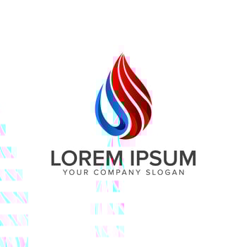 gas oil logo. drop natural logo concept design template vector