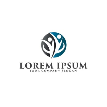 people Business and Consulting logo. teamwork communication grou vector