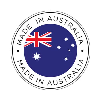 Made in Australia flag icon. vector