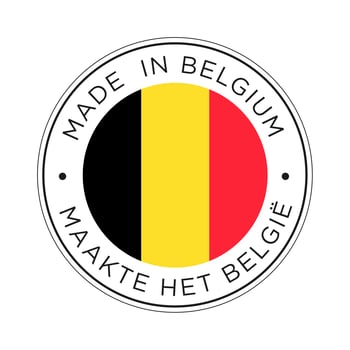 Made in Belgium flag icon. vector