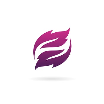 letter z leaf logo design concept template vector