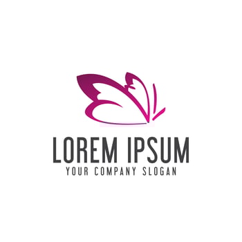 Spa Logos Butterfly logo design concept template vector