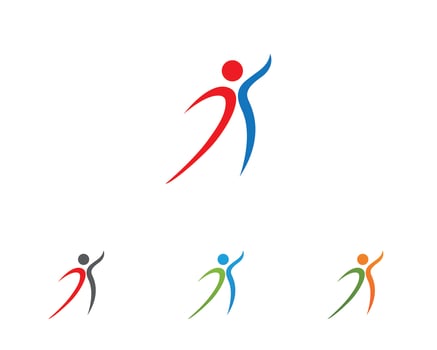 Health people logo care logo and symbols template vector