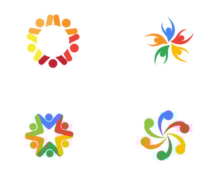 Community people care logo and symbols template,, vector