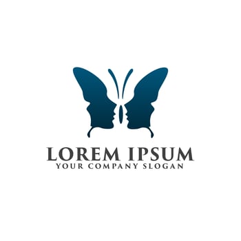 butterfly logo design concept template vector
