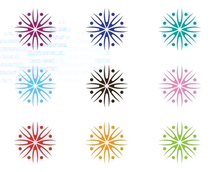 Beauty Vector flowers design logo Template icon