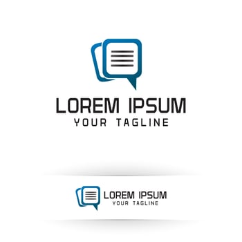 document chat logo. Business and Consulting logo design concept template vector