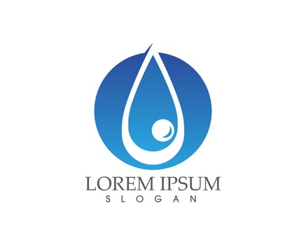 Water drop nature logo and symbols template icons app.. vector