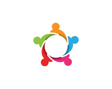 Community people care logo and symbols template vector