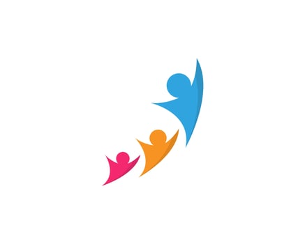 Adoption and community care Logo template vector icons