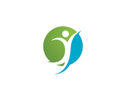 Health success people care logo and symbols vector