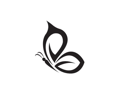 Butterfly conceptual simple, colorful icon. Logo. vector