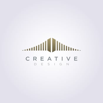 Bridge or Building City Vector Illustration Design Clipart Symbol Logo Template
