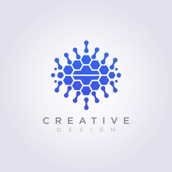 Digital Brain Data Template Design Company Logo Vector Symbol Icon