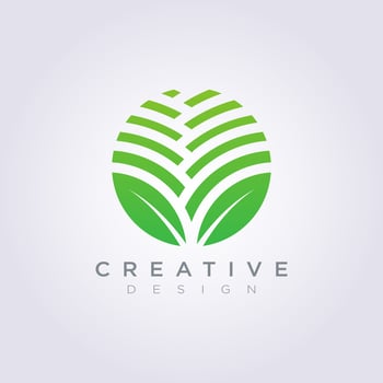 Leaf Circle Template Design Company Logo Vector Symbol Icon
