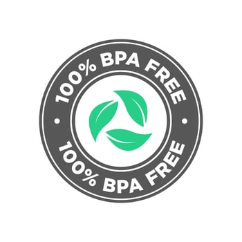 100 percent BPA free icon. vector