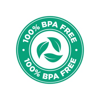 100 percent BPA free icon.  vector