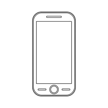Smartphone outline icon.  vector