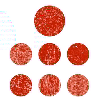 Set grunge circle vector