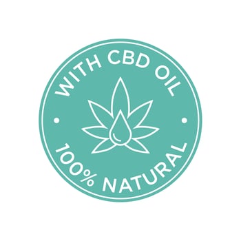 CBD Oil icon. 100 percent Natural. vector