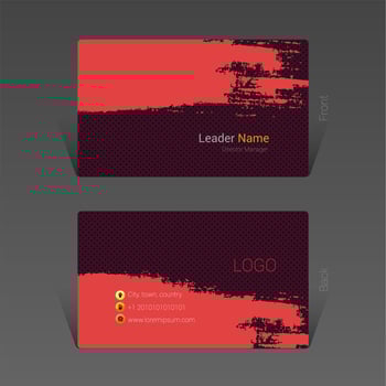 Brush stroke business card design concept  Vector Illustration