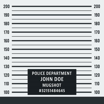 Police mugshot background vector