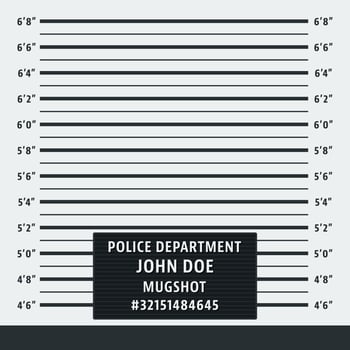 Police mugshot background vector