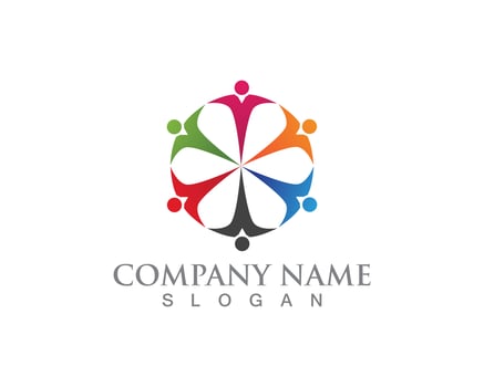 people care logo and symbols template app vector