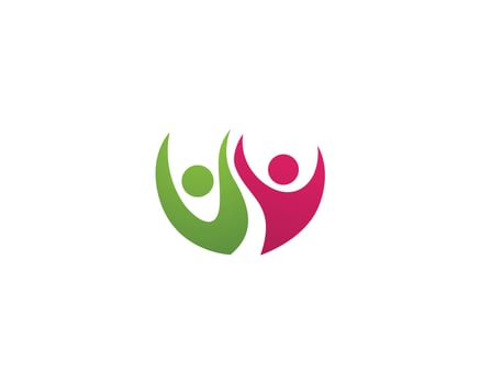 Health people care success logo and symbols  vector