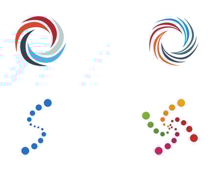 vortex circle logo and symbols template icons  vector