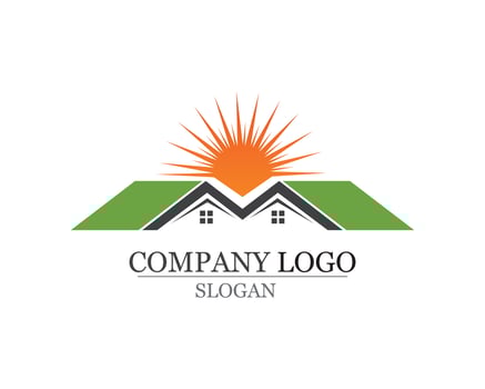 home buildings logo and symbols icons template nature vector