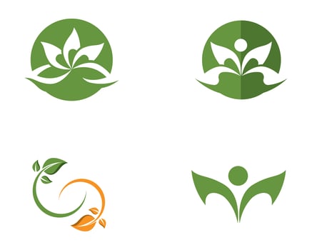 Lotus Flower Sign for Wellness, Spa and Yoga. Vector Illustration