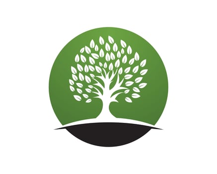  Tree green people identity card vector logo template