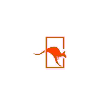 kangaroo logo design vector icon illustration element