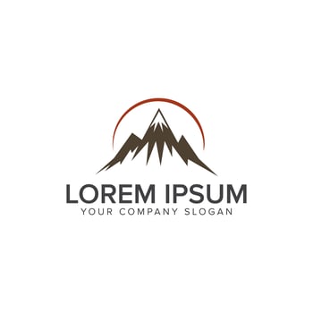 mountain logo design concept template vector