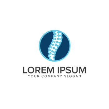 Medical bone logo design concept template vector